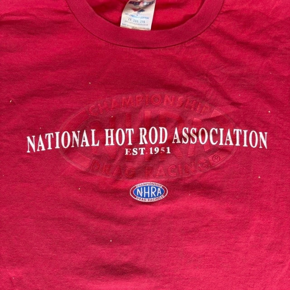 Red vintage 90s national hot rod association t-shirt Size men's XXL - Picture 2 of 5
